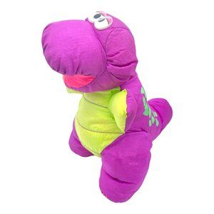 VTG 1992 Fisher Price Purple Green Puffalump Dinosaur T-Rex W/ “Roar” Sound 11”